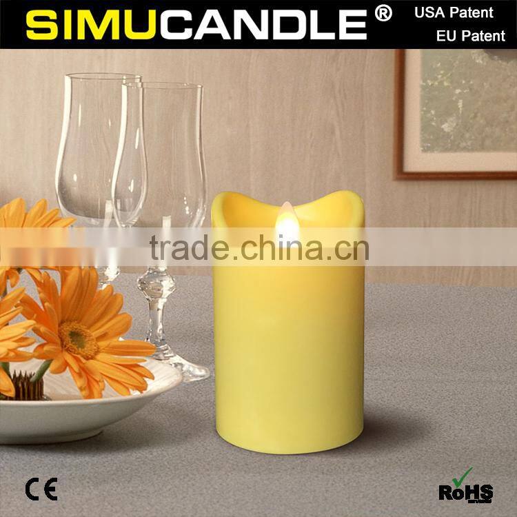 Wedding Home Decoration Moving Taper LED flameless candle with USA and EU patent