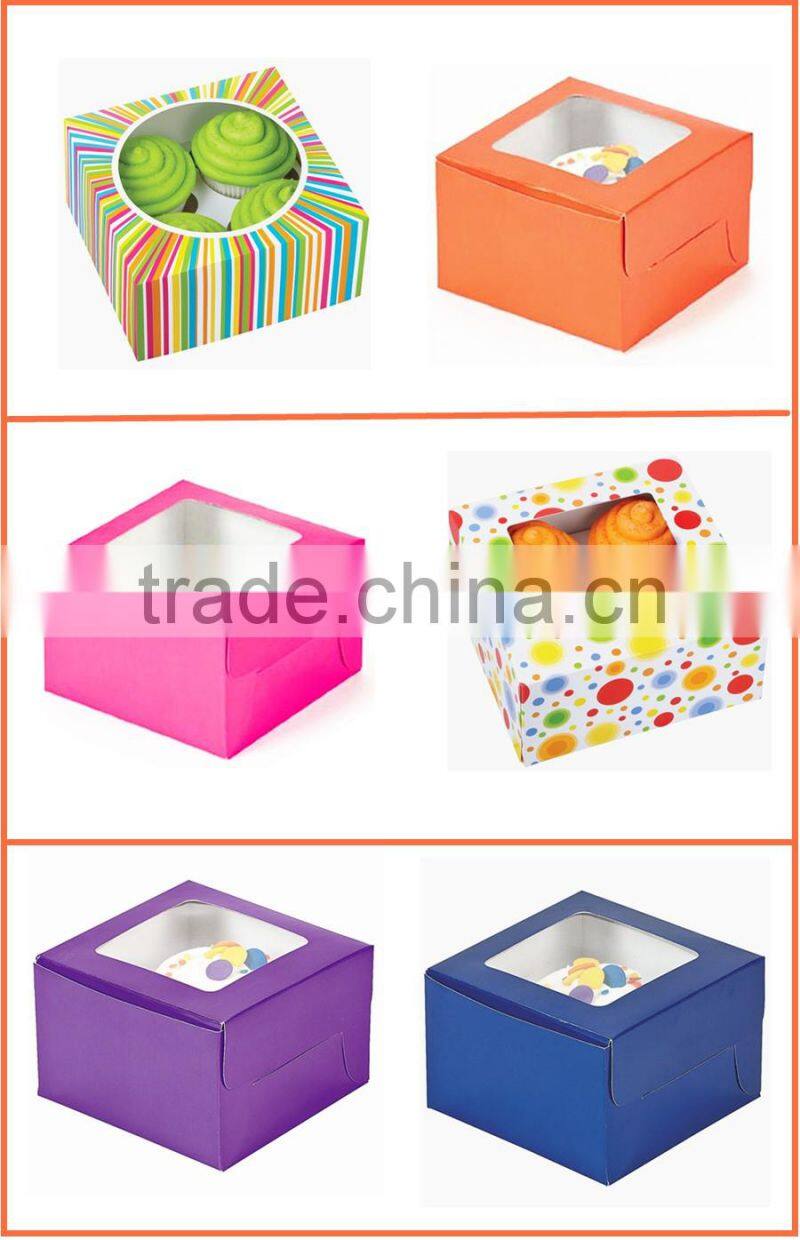 Custom paper box with clear window, paper gift box with clear pvc window in Guangdong