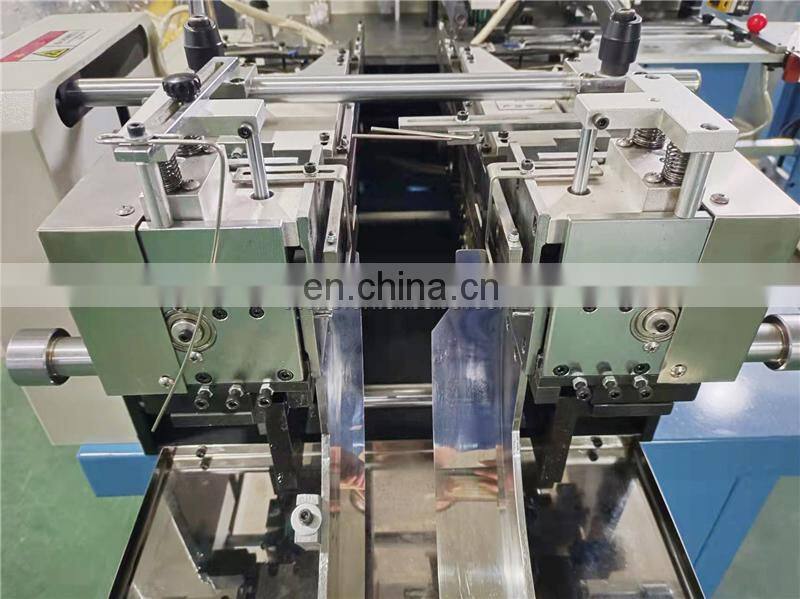 US4000 Auto hot cold knife cotton webbing ribbon garment nylon label cutting and folding machine with triangle middle fold