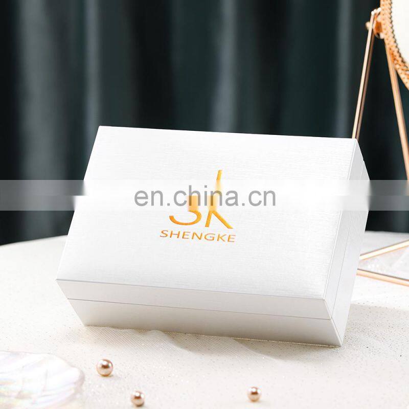 SHENGKE Shop for Watches Online Ladies Jewelry Watch Set K0136L Women Bracelet Watch Chic Necklace Wholesale Wristwatch