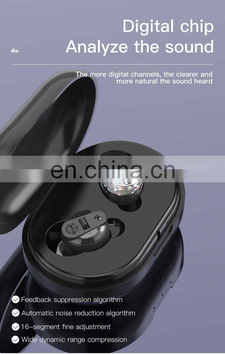 Portable aparelhos auditivos rechargeable hearing aid audifonos para la sordera