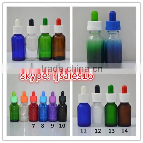 60ml clear frosted Boston Round Glass Bottle 2 oz w/ Dropper caps glass bottles for e-liquid