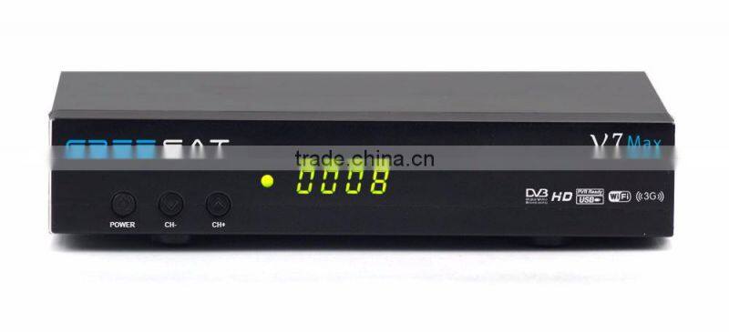 DVB-S2 Receiver FREESAT V7 MAX DVB S2 Support PowerVu,DRE, Biss key Cccam & Newcam