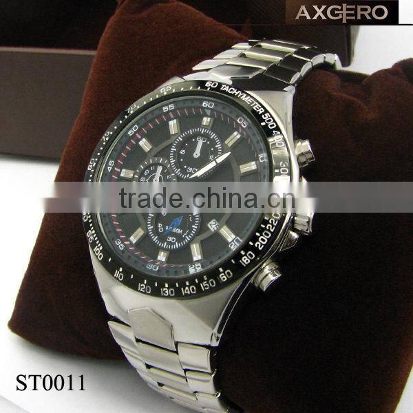 2015 Superior quality Men sport stainless steel quartz watch