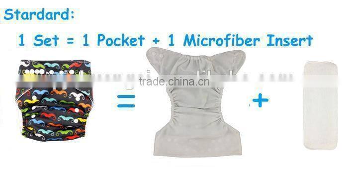 AnAnBaby Pocket Cloth Diaper Double Row Snaps Diapers