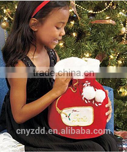 Santa's Large Fabric Christmas Gift Bags 30cm High/New Arrival Christmas Gifts Bag