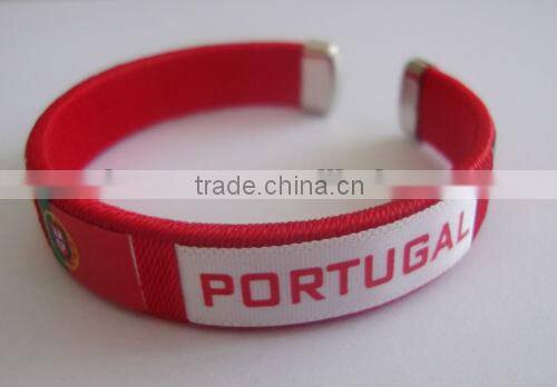 Jesus love me fans bracelet,Country flag bracelet bangles, hot sell PU bangle