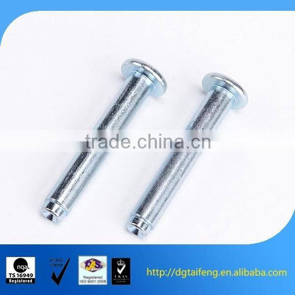 Cross recess zinc plated cheese head solid rivet