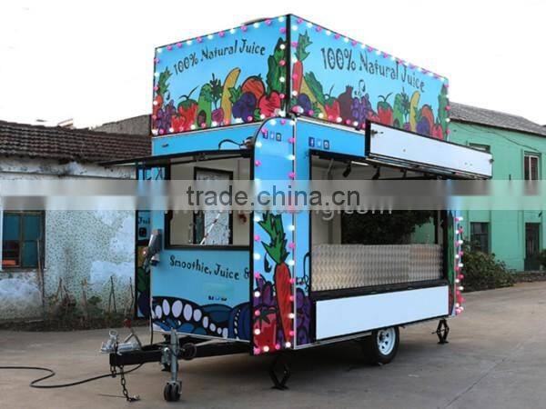 Eco-friendly fast food mobile kitchen trailer/customized mobile food trailer /catering trailer design
