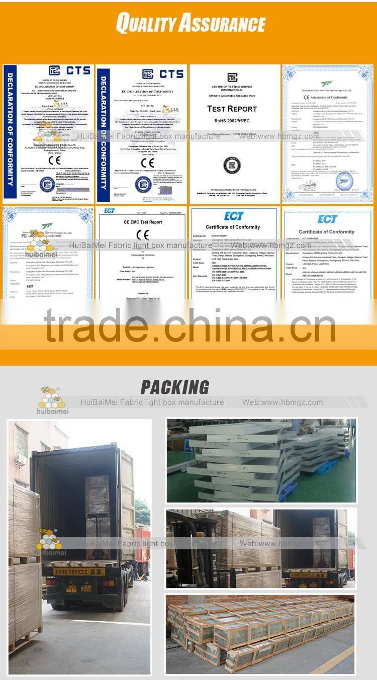 New double sided poster frame lightbox with edge light high power led