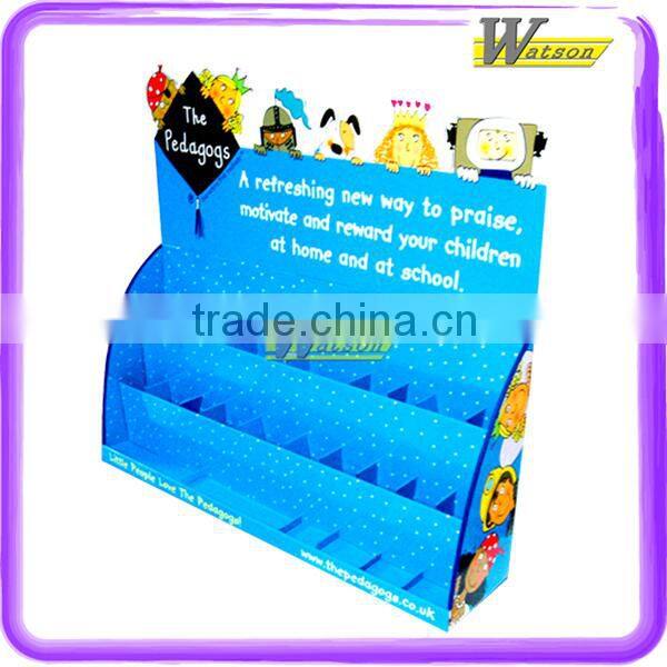 Eco-friendly Paper Corrugated Counter Display Stand For Edging