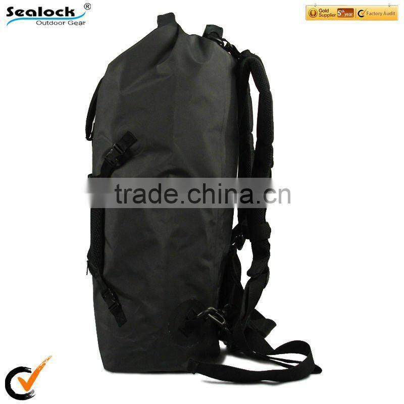 46 Liter black waterproof hiking or camping backpack