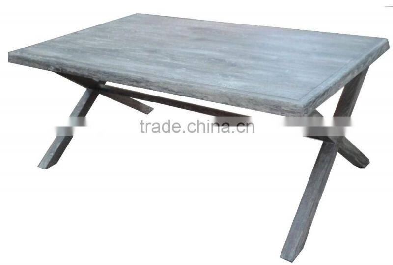 Cross woodn leg solid oak antique retro end table