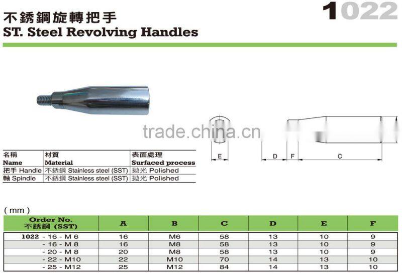 For Food Machines Parts Polished Stainless Steel Revolving Handle