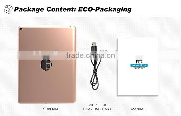 Wholesale backlit keys Bluetooth keyboard case for iPad Pro wireless clamshell Bluetooth keyboard case whosale