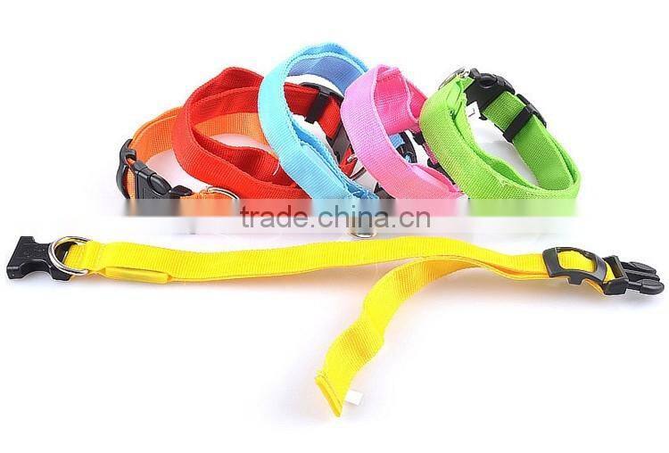 Pets Dog LED Light Blink Flash Night Safety Nylon Collar Waterproof