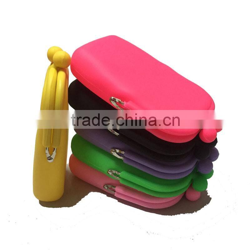 Japanese Style Candy Color Pouch Women Cosmetic Coin Purse Case Clutch Silicone Wallet