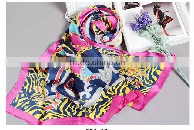 wholesale promotion dubai hijab 120*120cm digital print imitated silk satin square scarf,polyester satin hijab scarf head wear