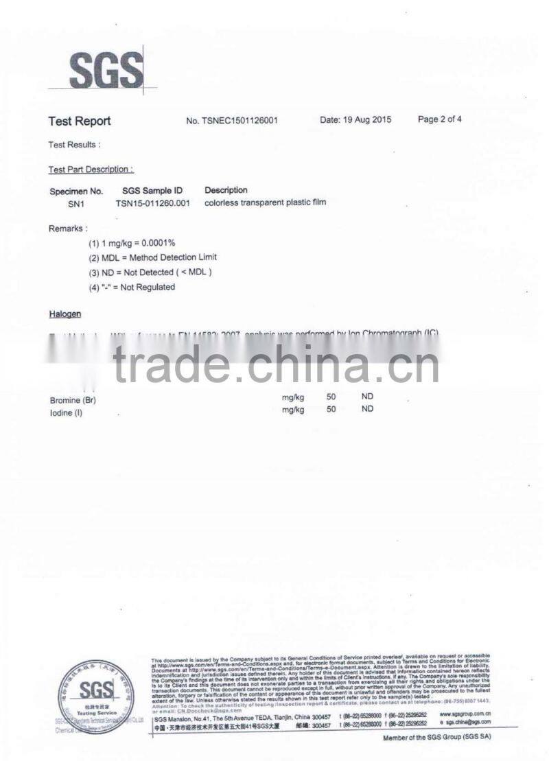 gloss bopp hot film 22 micron for packing and printing