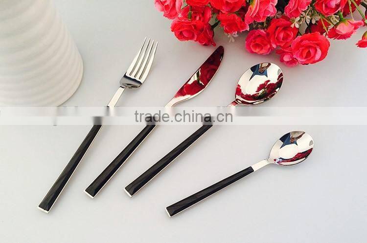 black wooden handle cultery set 5208