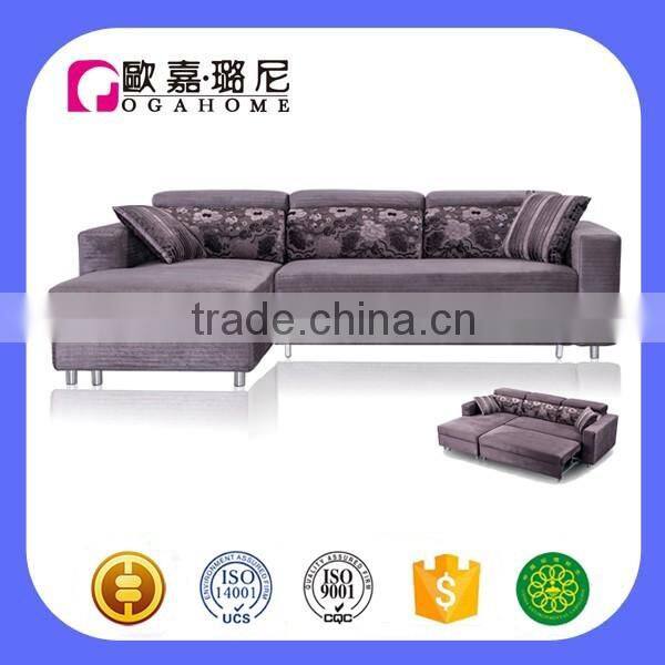 S4903 Ogahome Modern Corner Sofa bed Function And Storage Function