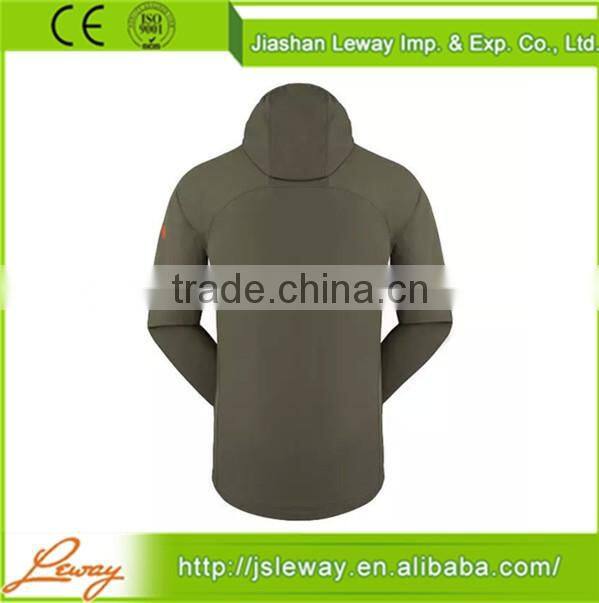 New design high quality zipper up softshell jacket men