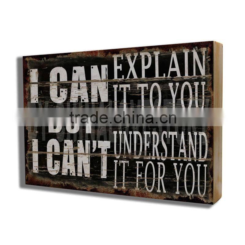 Vintag decor wall plaque support custom wood plaque
