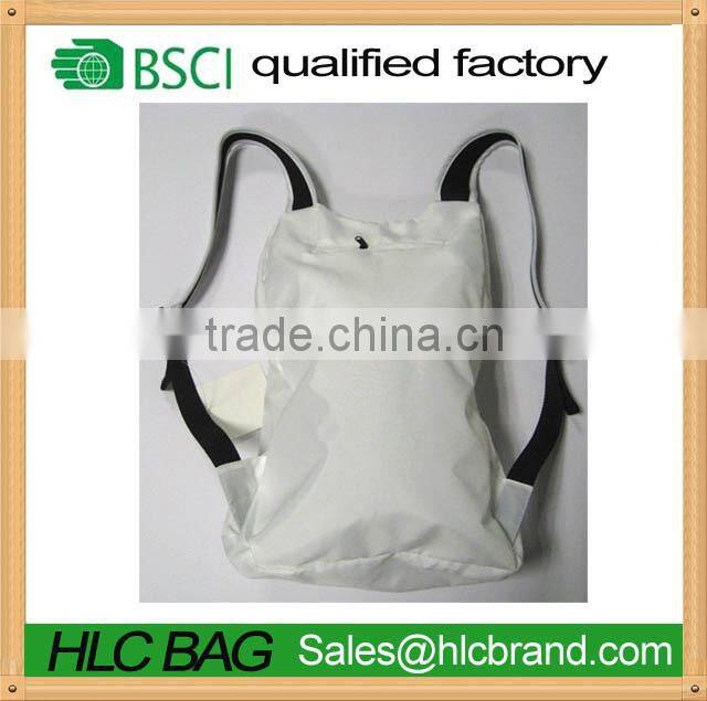 custom recycled PET school backpack foldable rucksack HL-RP007