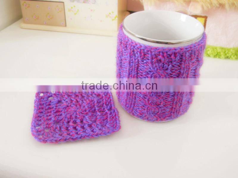 Christmas design of the knitting cup cosy ,cup sleeve