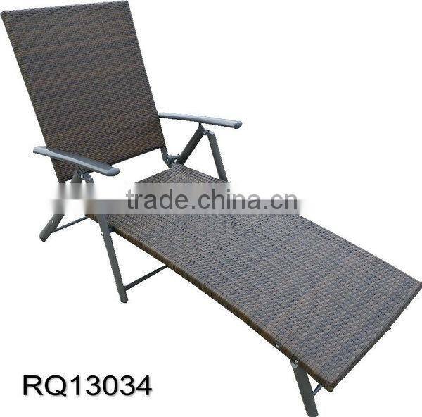Garden Rattan Furniture Chair Sun Loungers PE Rattan Steel Frame