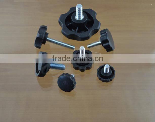 Hand twist screws, bolt star handle, wood quincunx plastic, rubber head fixed adjustment