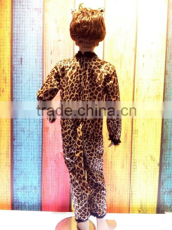 Playful Kids Carnival Animal Leopard Costumes children's Jumpsuit Leopard Costume girls Leopard Cosplay Costumes for Halloween