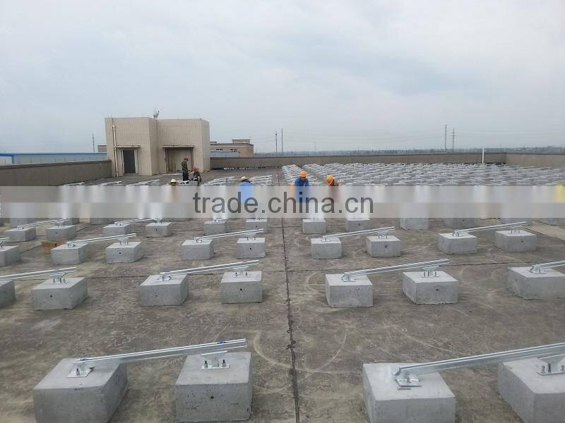 pv concrete flat solar mount manufacturer in China bracket galvanized