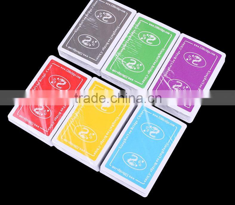 Free shipping custom game cards front and back Printing linen-embossed playing cards black playing cards ---DH20719