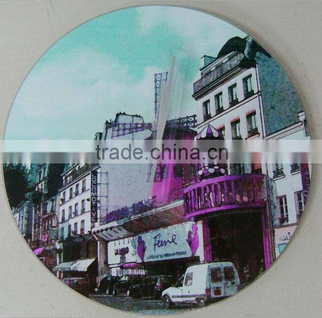 Glass decorative wall round wall mounted clock