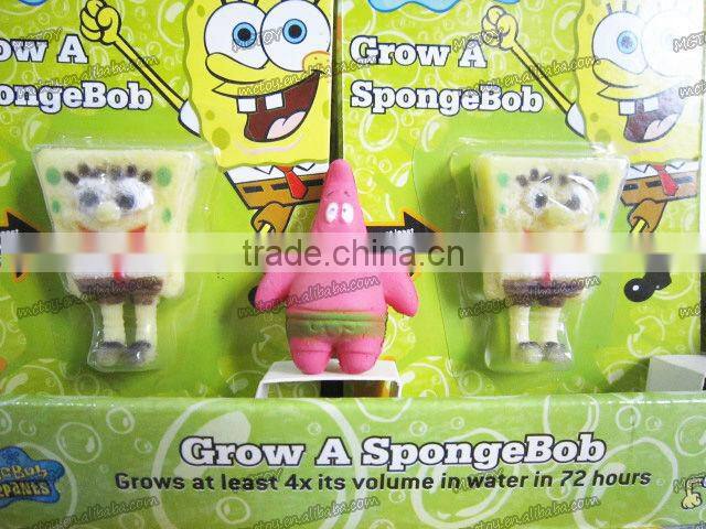 Magic Spongebob growing sponge toys in water growing patrick toy patrick star for baby fun magic growing sponge