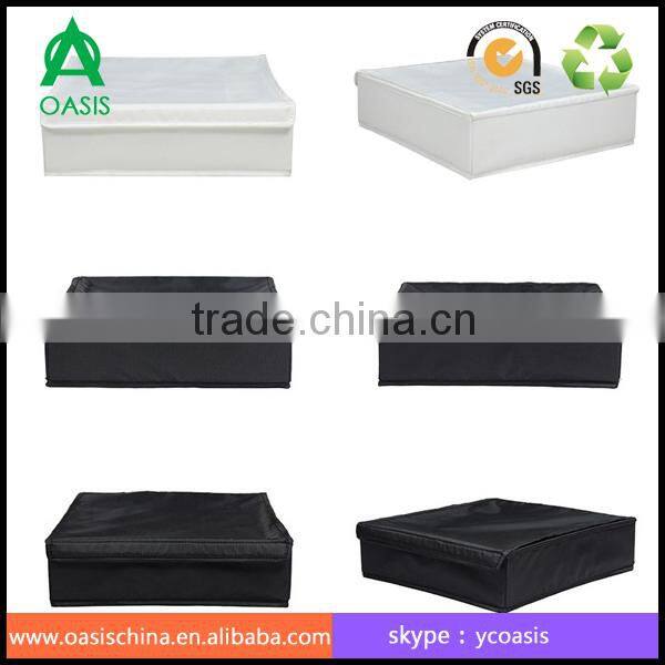 Pink oxford underwear storage box with lid