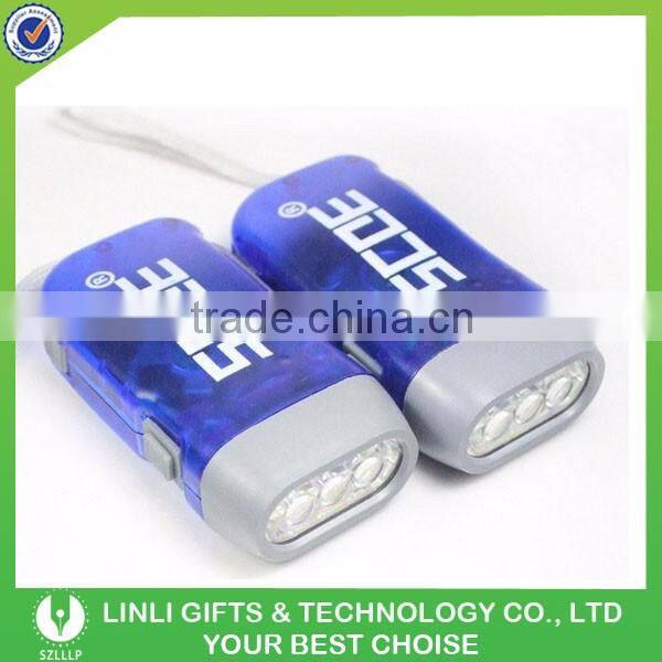 High Quality Plastic Hand Crank Torch Light Led For Promotion