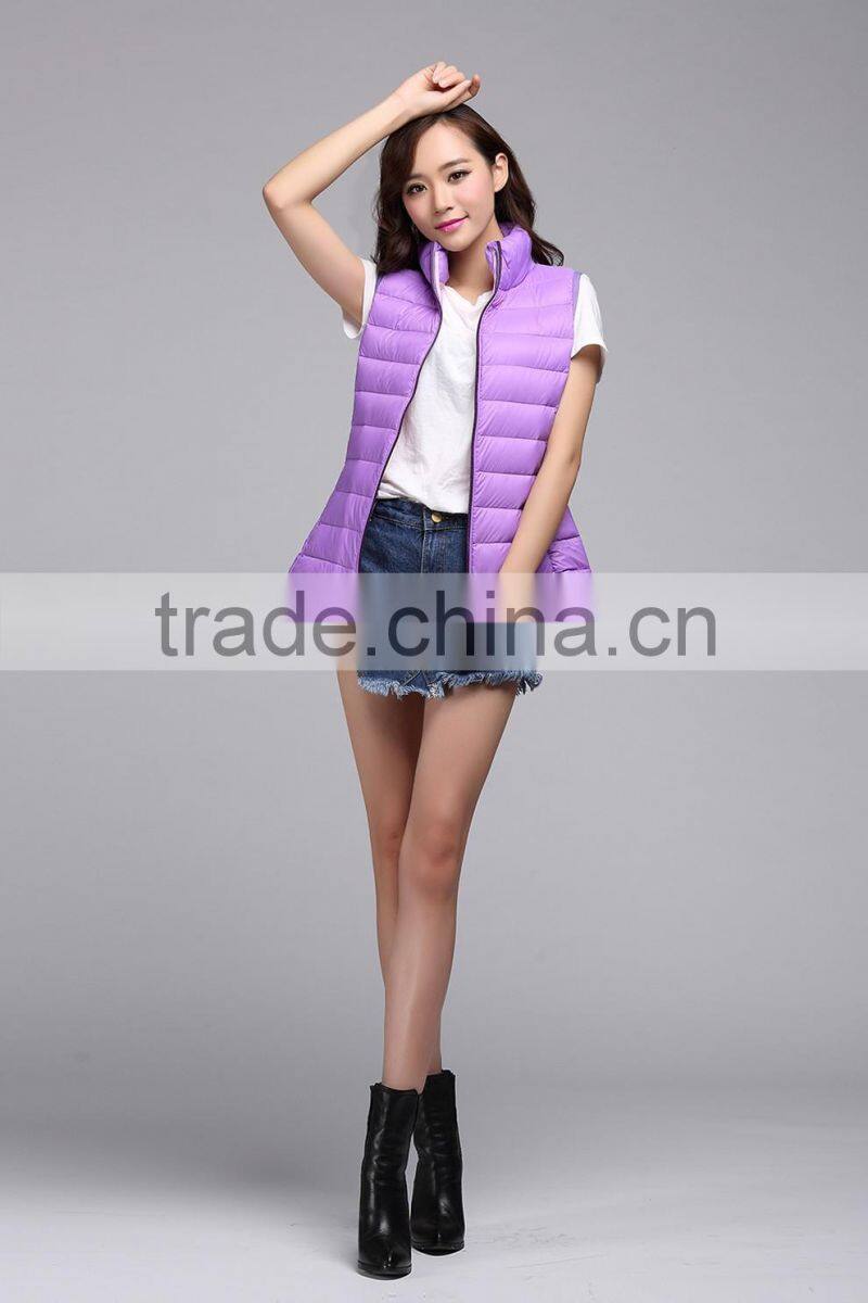 purple Puffer polyester Waistcoat Women