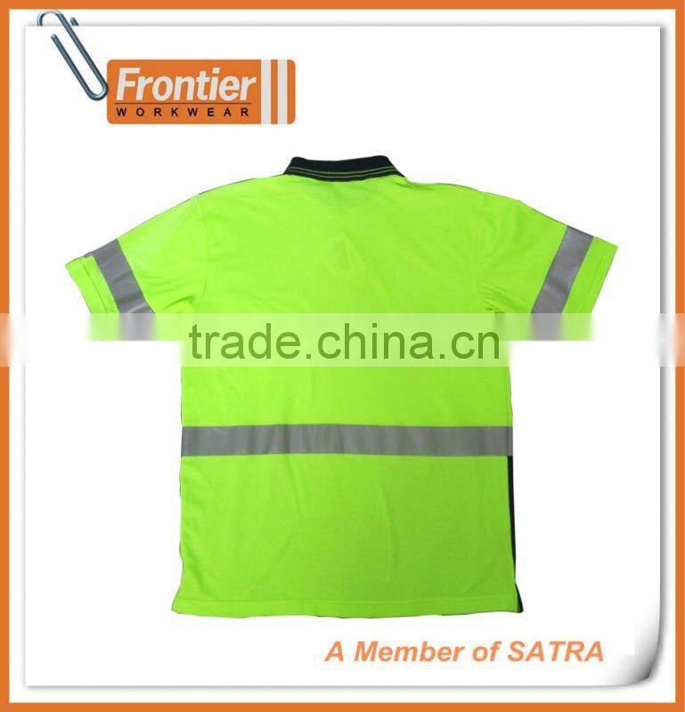 safety workwear 100% polyester waffle polo work shirt