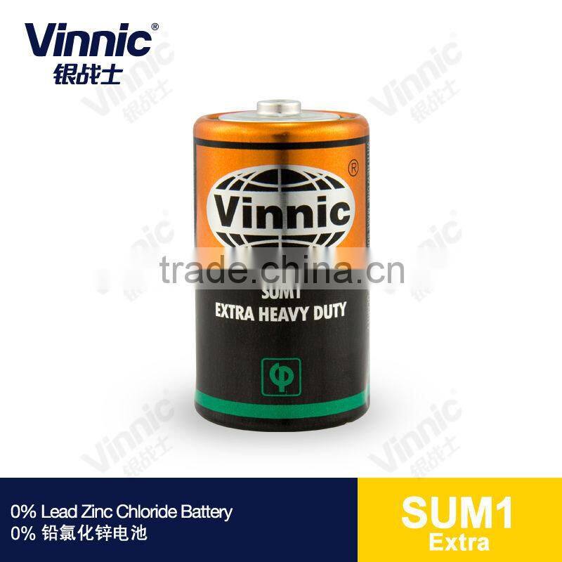 d size r20p battery 1.5v sum1 extra 0% Lead Zinc Chloride Dry Battery