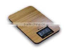 fashionable digital kitchen weighing scale XY-8023 NATURE BAMBOO PLATFORM