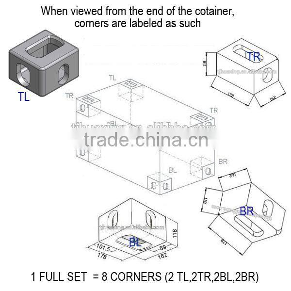 iso 1161 steel container corner castings