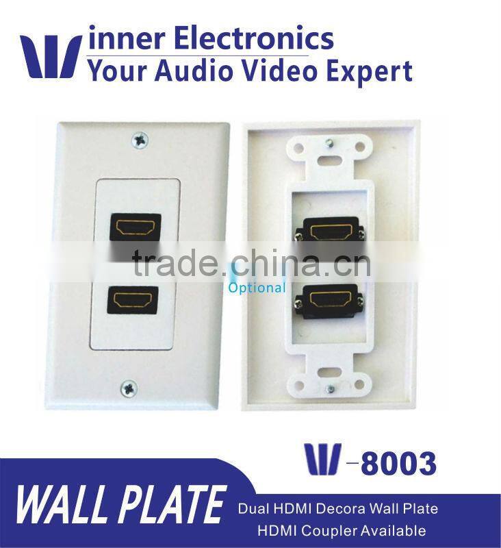 White by Steren ,Standard HDMI Pigtail Wall Plate