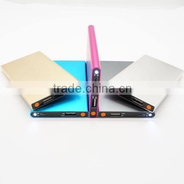 Fashion Custom portable power bank 10000 mah with full capacity