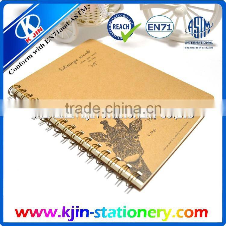 Wholesale eco friendly notebook thick paper craft spiral notebook a5 back to school