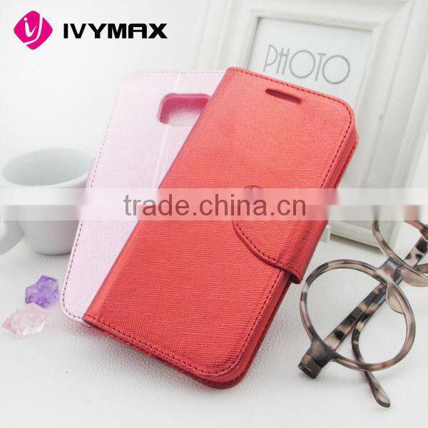 Classic Leather Wallet Case for Samsung Galaxy S6 Flip Case