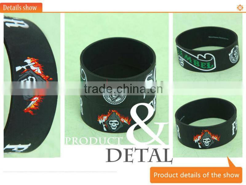 Color Printing Silicon Hand Band Silicone Rubber Band