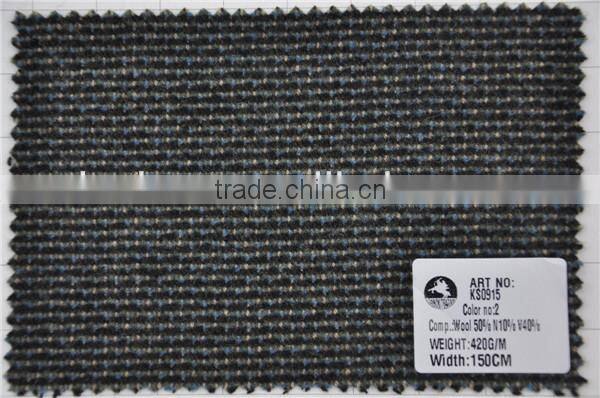 Hot sell high quality wool viscos nylon blend woolen fabric for fashion coat