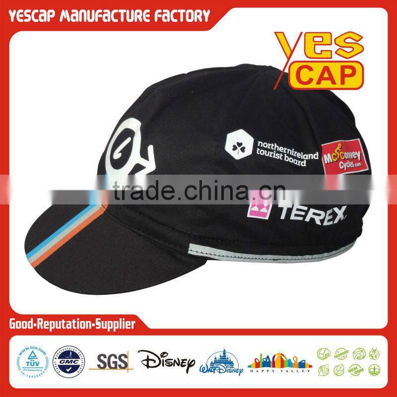 1 color printed logo cycling cap promotion cap